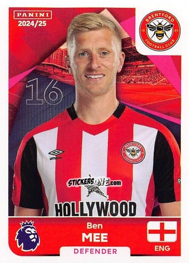 Sticker Ben Mee - English Premier League 2024-2025
 n. 113 - Panini