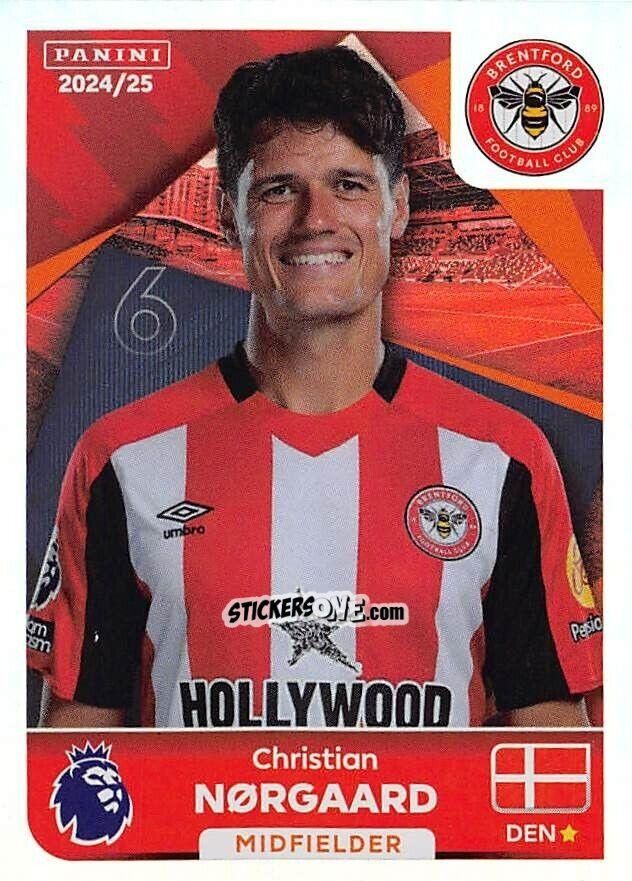 Cromo Christian Nørgaard (Captain) - English Premier League 2024-2025
 n. 122 - Panini