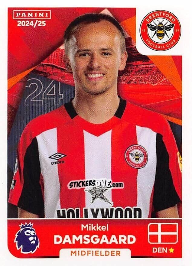 Sticker Mikkel Damsgaard - English Premier League 2024-2025
 n. 126 - Panini