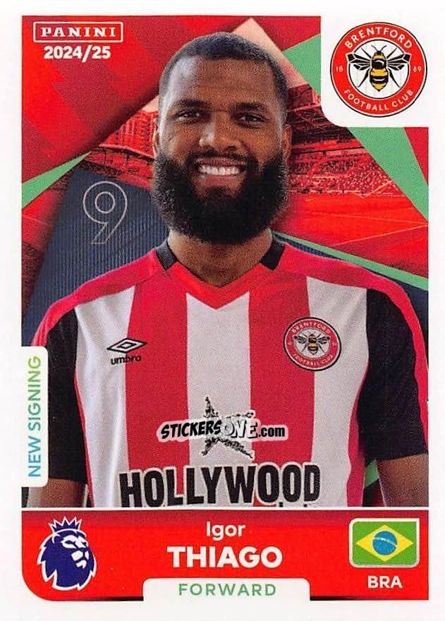 Cromo Igor Thiago - English Premier League 2024-2025
 n. 128 - Panini
