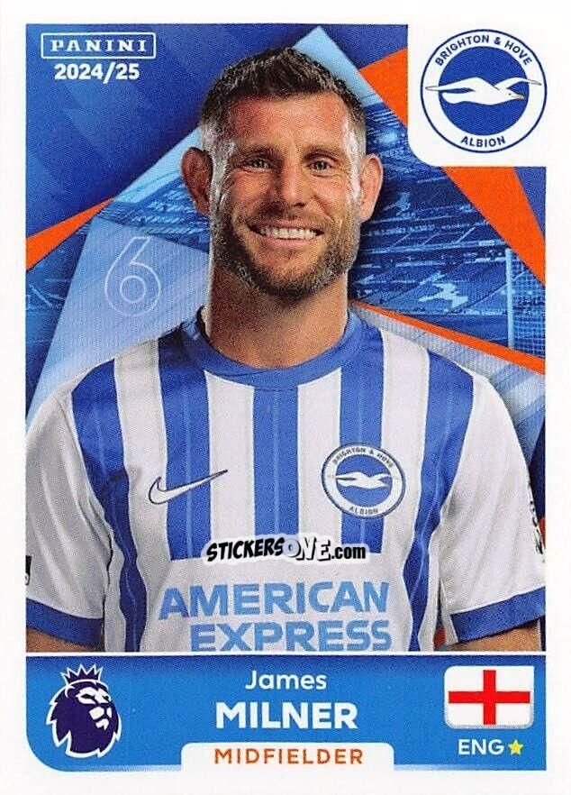 Sticker James Milner - English Premier League 2024-2025
 n. 143 - Panini