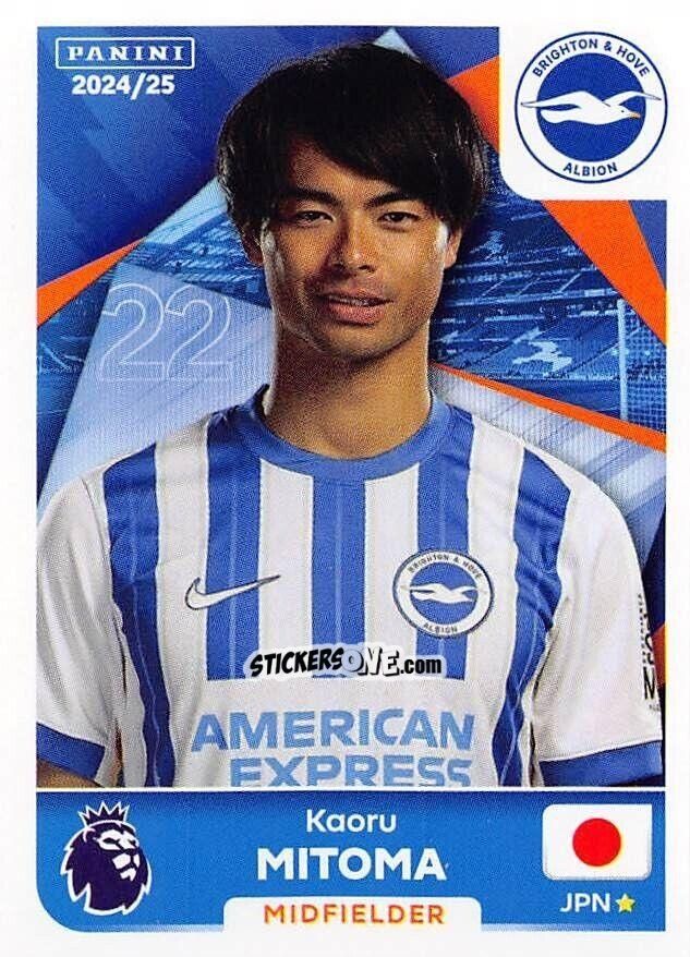 Figurina Kaoru Mitoma - English Premier League 2024-2025
 n. 152 - Panini