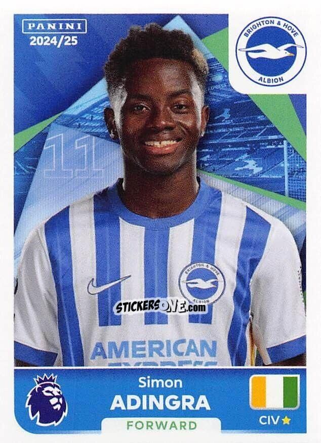 Figurina Simon Adingra - English Premier League 2024-2025
 n. 157 - Panini