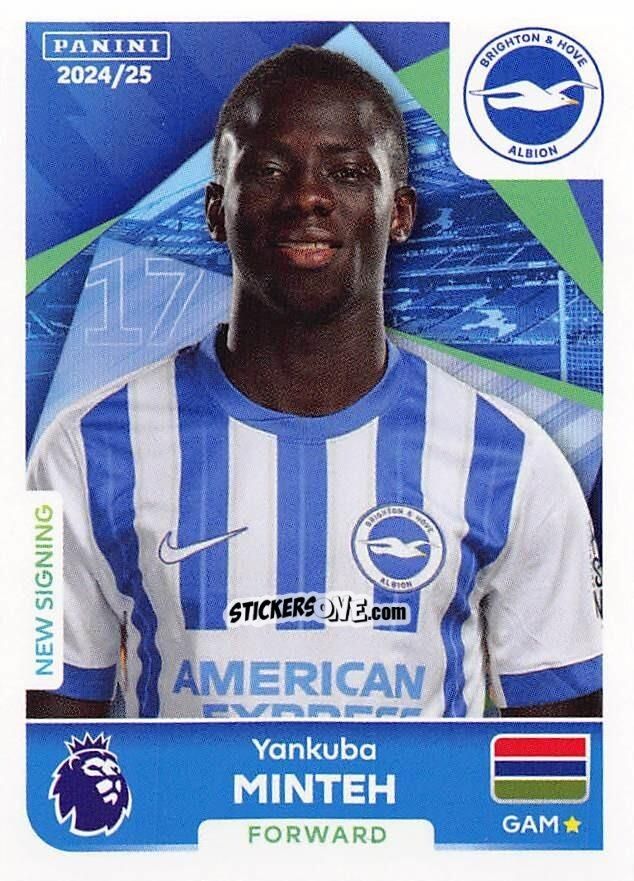 Figurina Yankuba Minteh - English Premier League 2024-2025
 n. 159 - Panini
