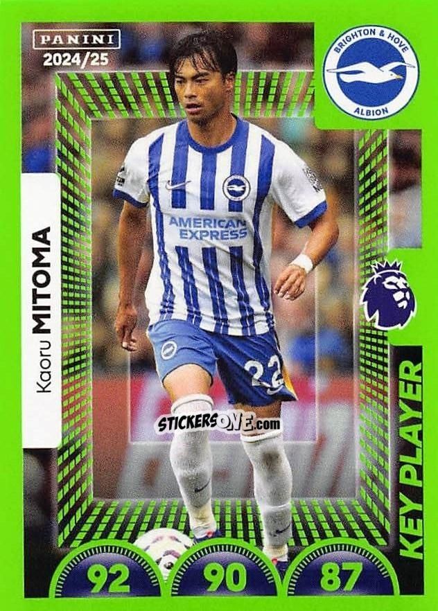 Figurina Kaoru Mitoma (Key Player) - English Premier League 2024-2025
 n. 164 - Panini