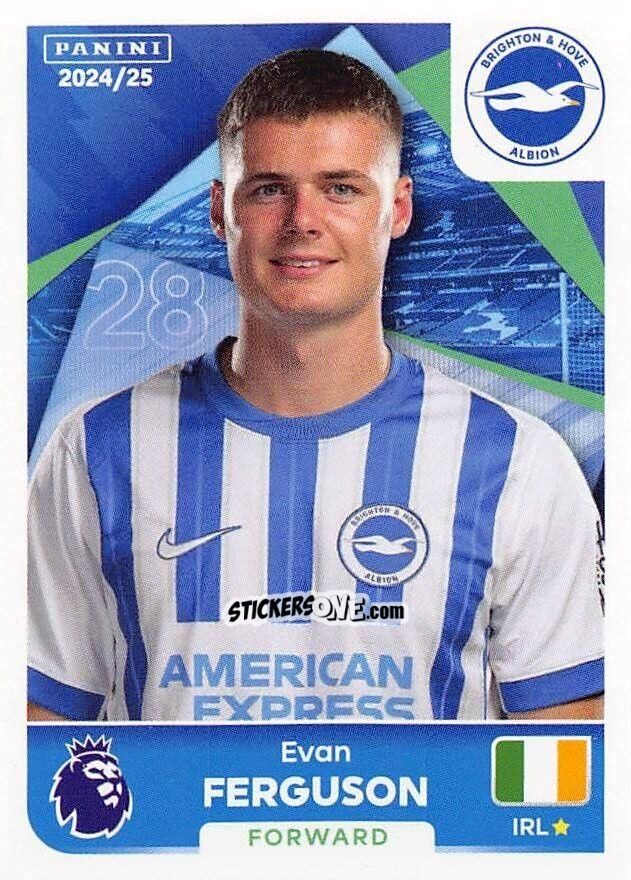 Figurina Evan Ferguson - English Premier League 2024-2025
 n. 166 - Panini