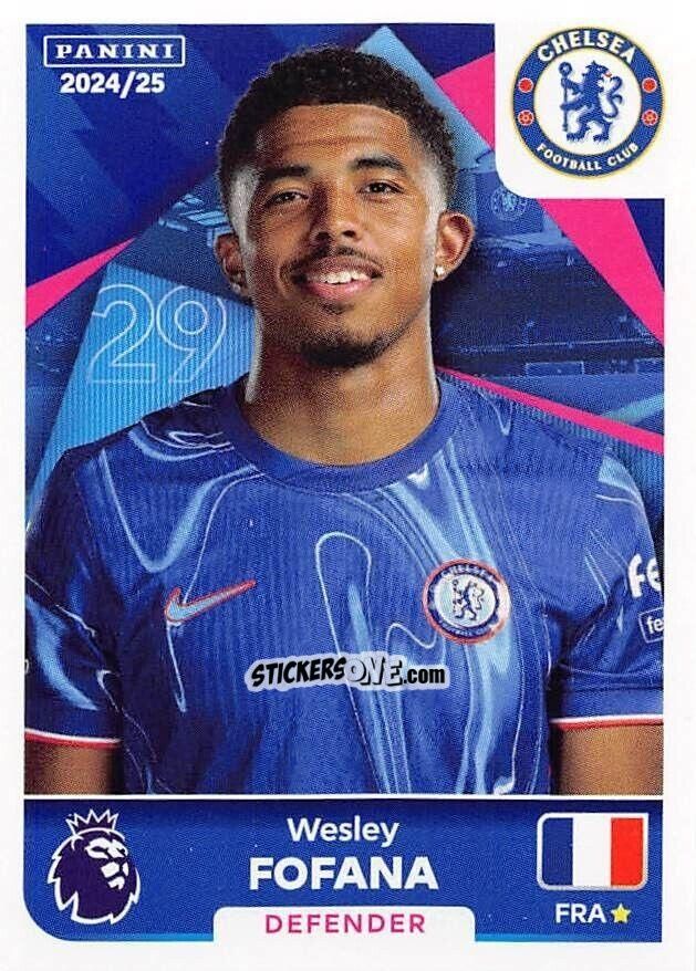 Sticker Wesley Fofana - English Premier League 2024-2025
 n. 179 - Panini