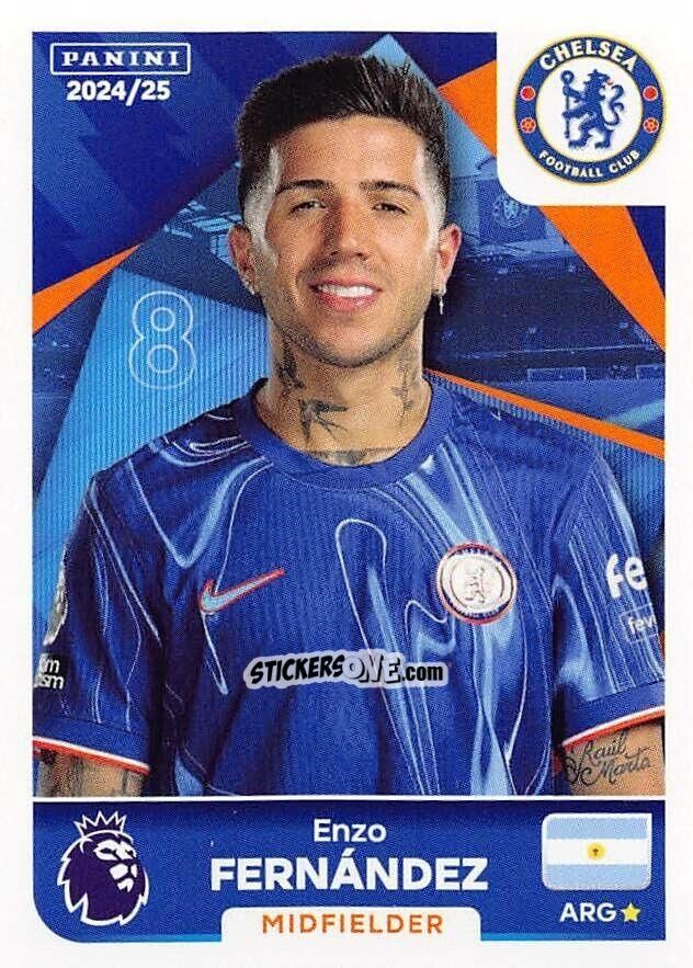 Figurina Enzo Fernández - English Premier League 2024-2025
 n. 180 - Panini
