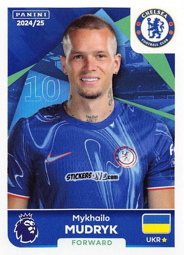 Figurina Mykhaylo Mudryk - English Premier League 2024-2025
 n. 185 - Panini