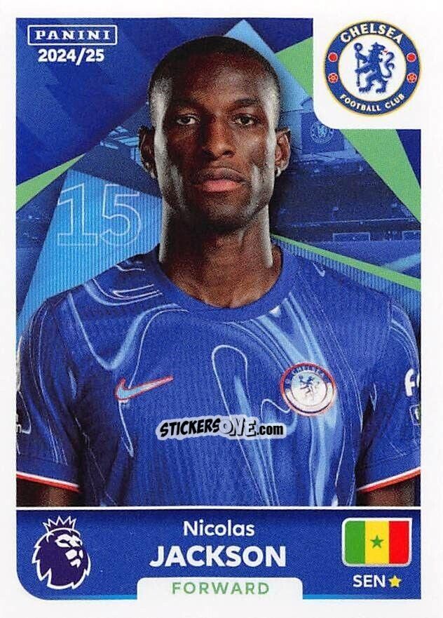 Sticker Nicolas Jackson - English Premier League 2024-2025
 n. 187 - Panini