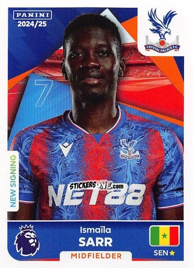 Figurina Ismaïla Sarr - English Premier League 2024-2025
 n. 210 - Panini