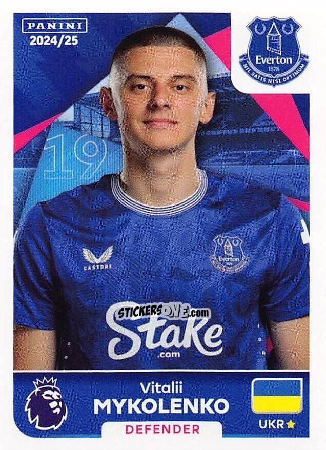 Figurina Vitaliy Mykolenko - English Premier League 2024-2025
 n. 230 - Panini