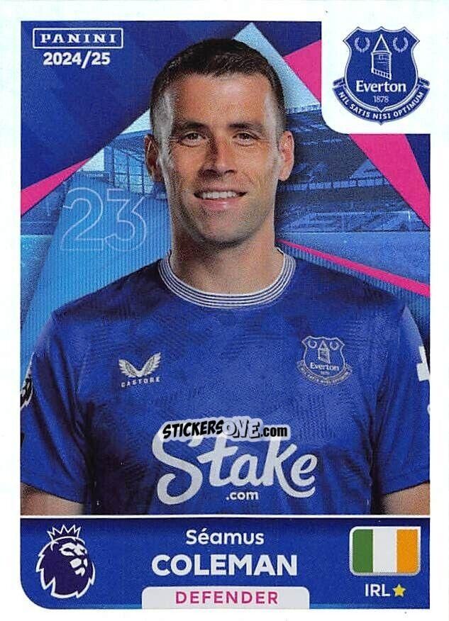 Figurina Séamus Coleman (Captain) - English Premier League 2024-2025
 n. 236 - Panini