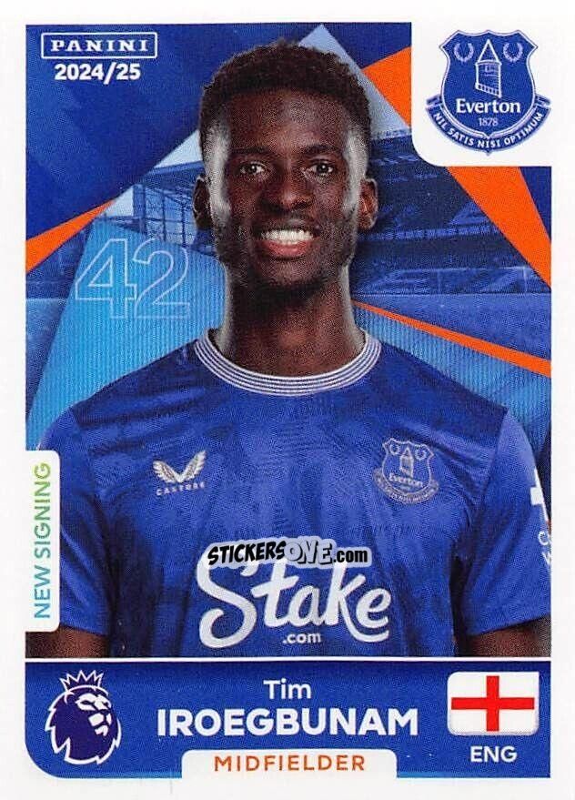 Sticker Tim Iroegbunam - English Premier League 2024-2025
 n. 242 - Panini