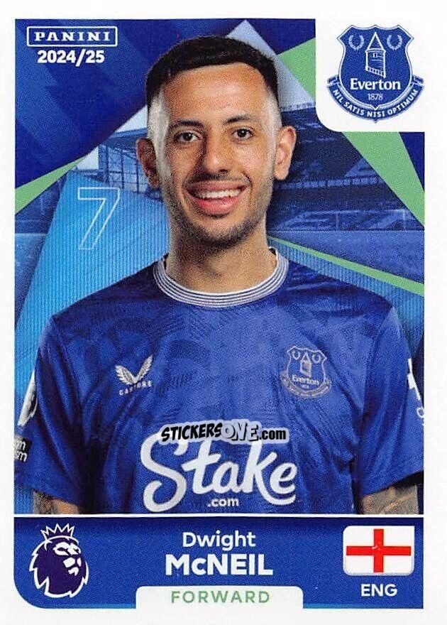 Cromo Dwight McNeil - English Premier League 2024-2025
 n. 243 - Panini