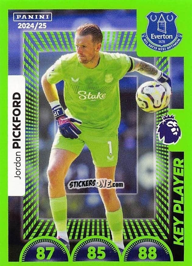 Sticker Jordan Pickford (Key Player) - English Premier League 2024-2025
 n. 251 - Panini