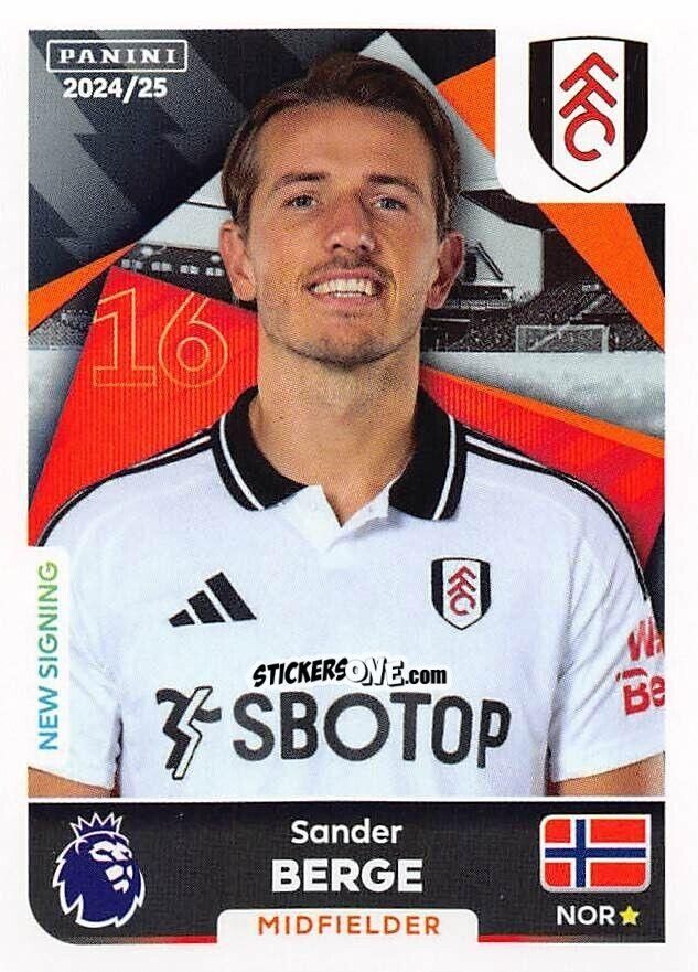 Sticker Sander Berge - English Premier League 2024-2025
 n. 269 - Panini