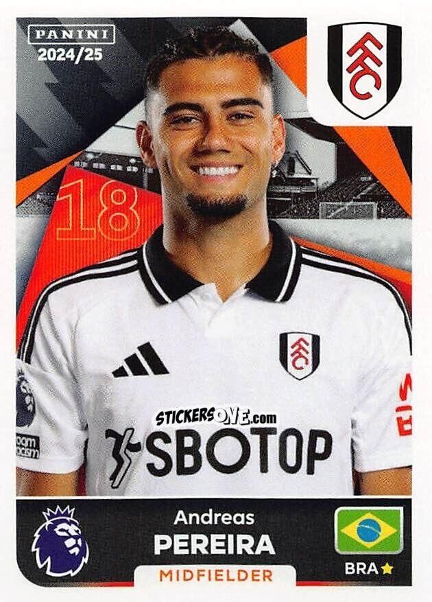 Sticker Andreas Pereira - English Premier League 2024-2025
 n. 270 - Panini