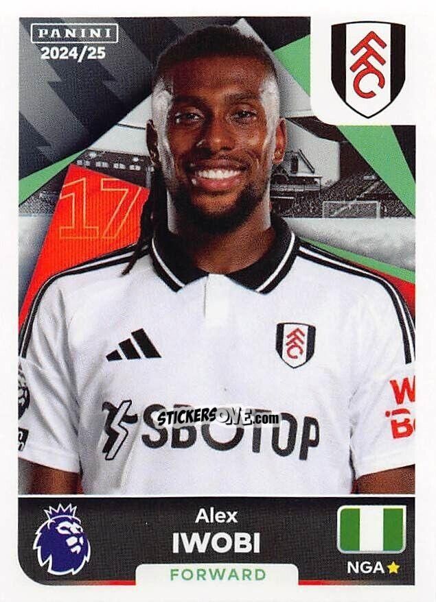 Sticker Alex Iwobi - English Premier League 2024-2025
 n. 276 - Panini