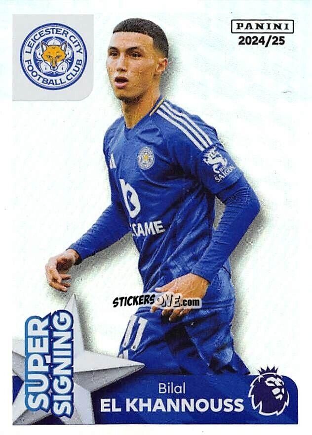 Cromo Bilal El Khannouss (Super Signing) - English Premier League 2024-2025
 n. 375 - Panini