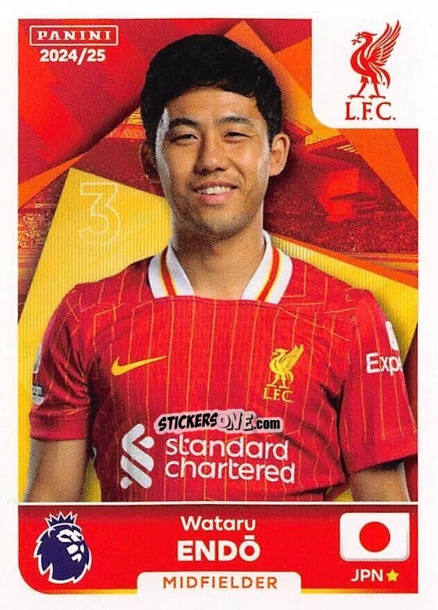 Figurina Wataru Endō - English Premier League 2024-2025
 n. 388 - Panini