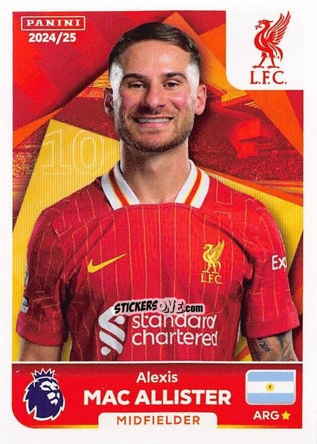 Figurina Alexis Mac Allister - English Premier League 2024-2025
 n. 390 - Panini