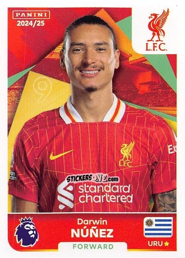Sticker Darwin Núñez - English Premier League 2024-2025
 n. 394 - Panini