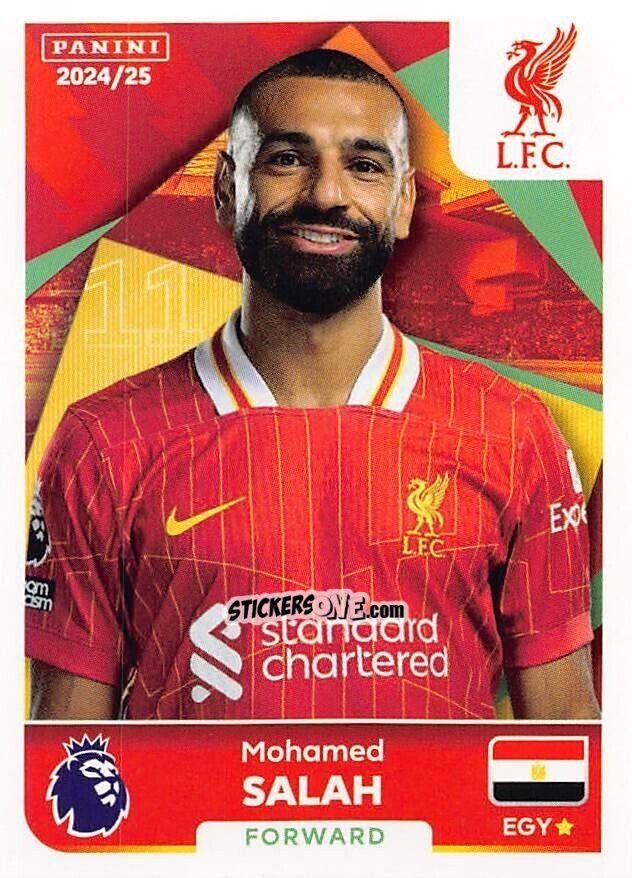 Sticker Mohamed Salah - English Premier League 2024-2025
 n. 395 - Panini