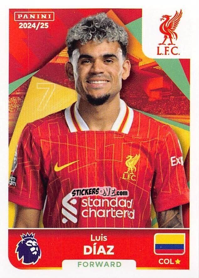Figurina Luis Díaz - English Premier League 2024-2025
 n. 400 - Panini