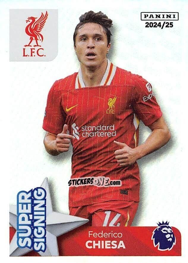Sticker Federico Chiesa (Super Signing) - English Premier League 2024-2025
 n. 404 - Panini