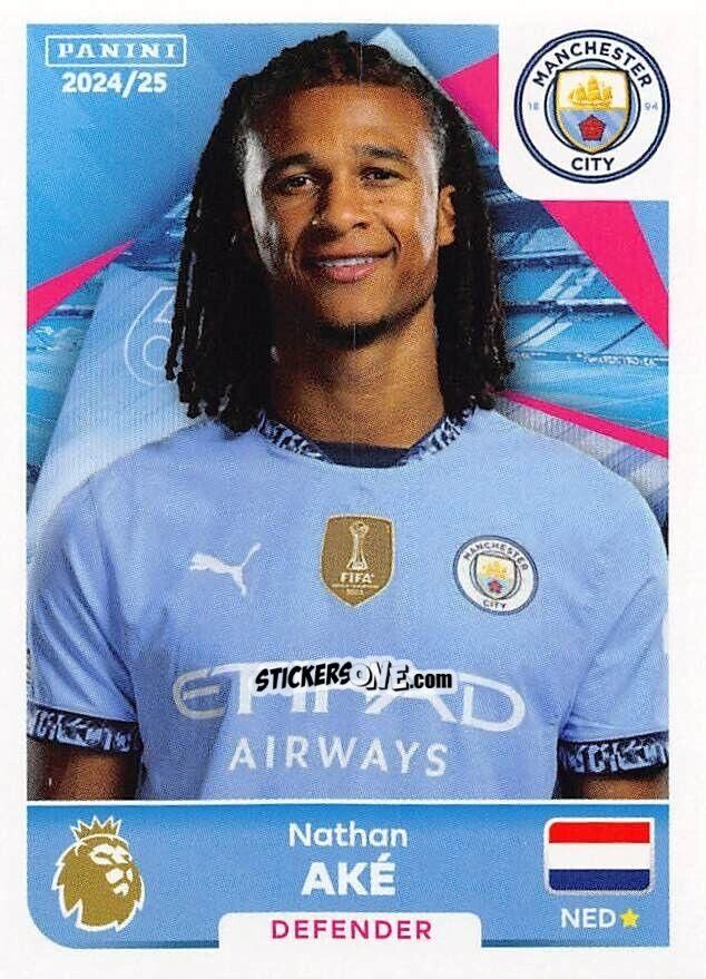 Figurina Nathan Aké - English Premier League 2024-2025
 n. 414 - Panini