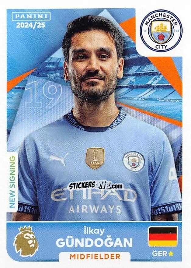 Sticker İlkay Gündoğan - English Premier League 2024-2025
 n. 421 - Panini