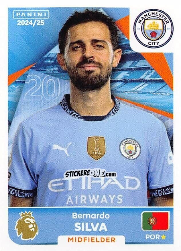 Sticker Bernardo Silva - English Premier League 2024-2025
 n. 422 - Panini