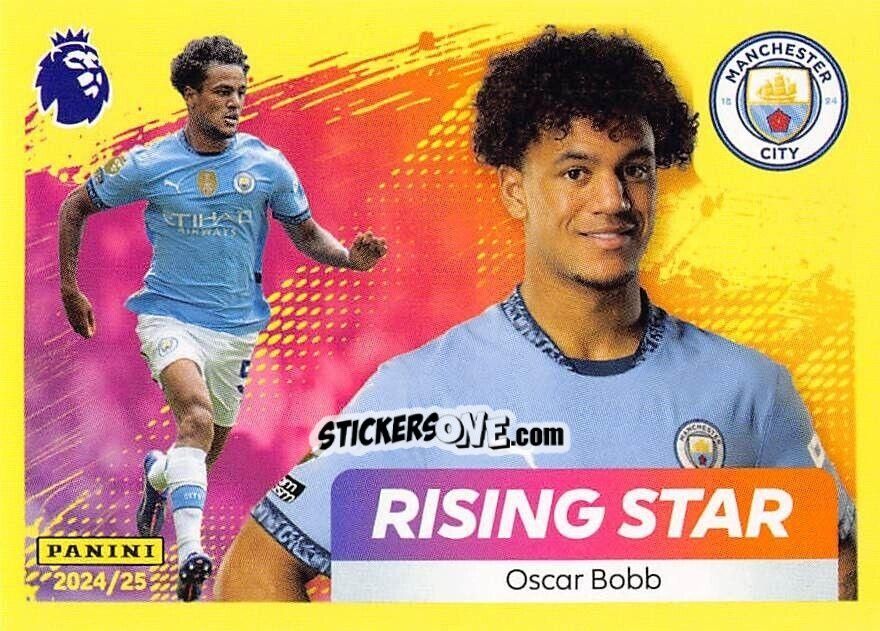 Figurina Oscar Bobb (Rising Star) - English Premier League 2024-2025
 n. 427 - Panini