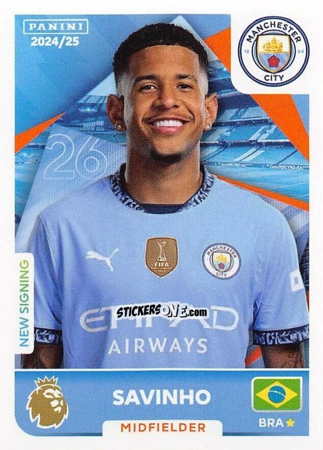 Cromo Savinho Sávio - English Premier League 2024-2025
 n. 429 - Panini
