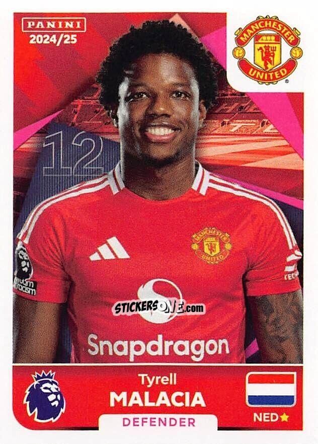 Sticker Tyrell Malacia - English Premier League 2024-2025
 n. 437 - Panini