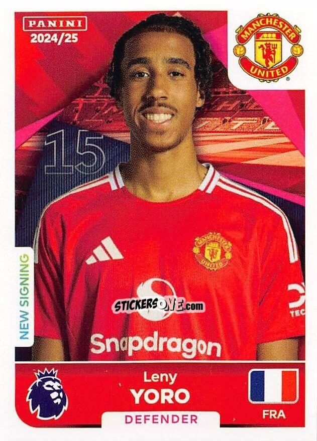 Figurina Leny Yoro - English Premier League 2024-2025
 n. 438 - Panini