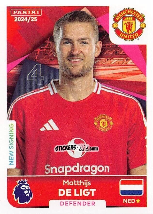 Figurina Matthijs de Ligt - English Premier League 2024-2025
 n. 441 - Panini