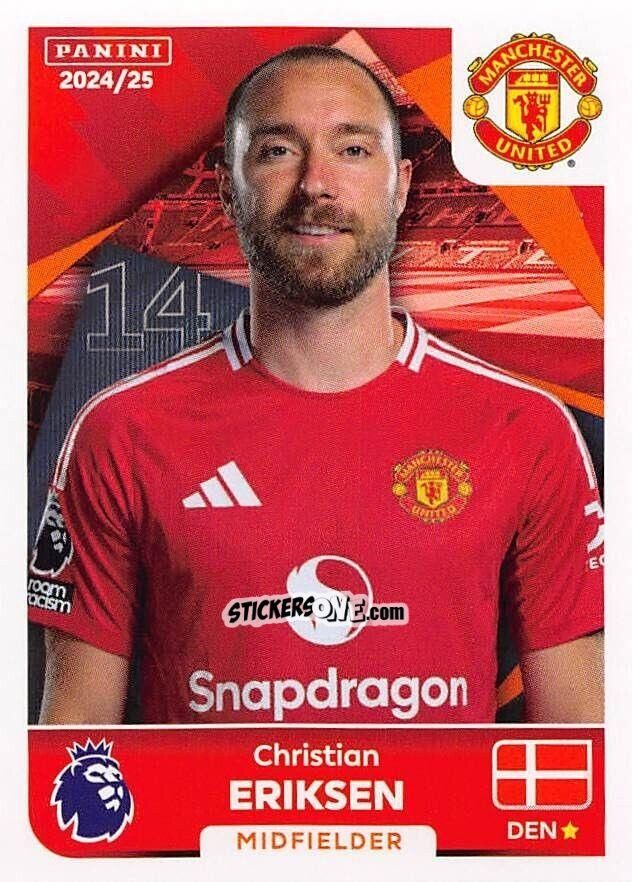 Sticker Christian Eriksen - English Premier League 2024-2025
 n. 448 - Panini