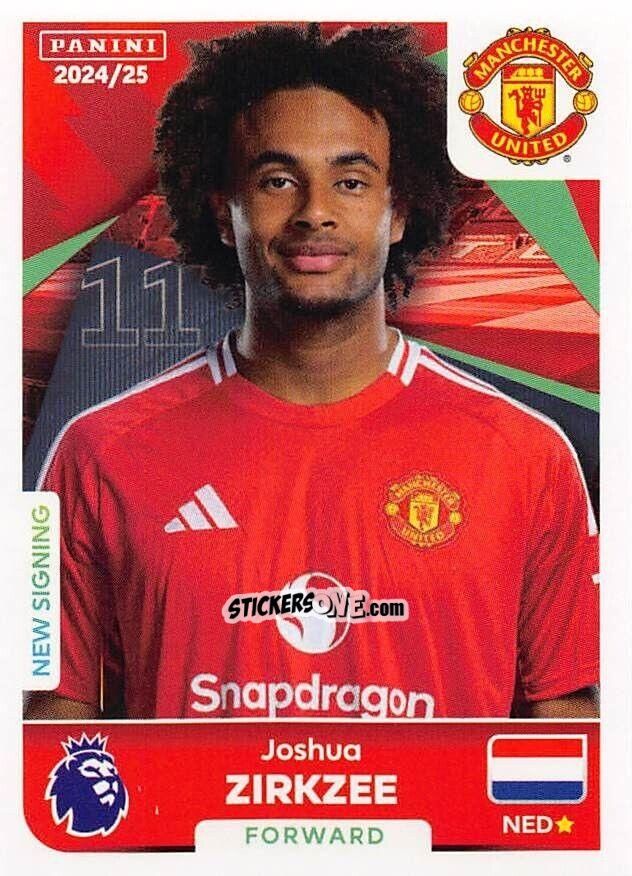 Sticker Joshua Zirkzee - English Premier League 2024-2025
 n. 453 - Panini