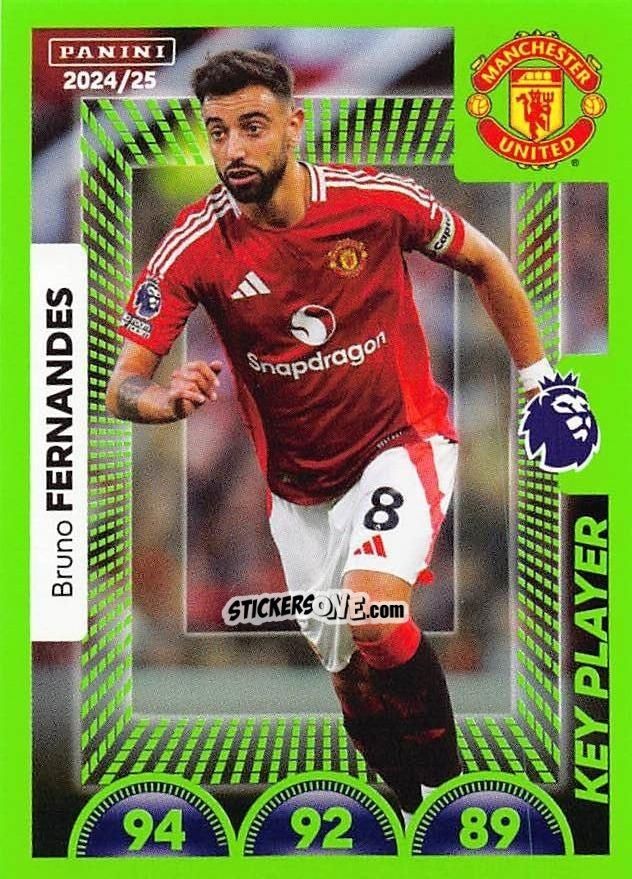 Sticker Bruno Fernandes (Key Player) - English Premier League 2024-2025
 n. 459 - Panini
