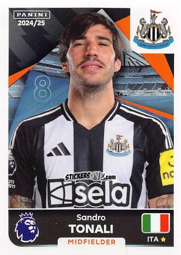 Figurina Sandro Tonali - English Premier League 2024-2025
 n. 477 - Panini