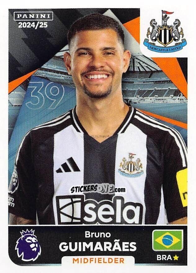 Sticker Bruno Guimarães - English Premier League 2024-2025
 n. 481 - Panini