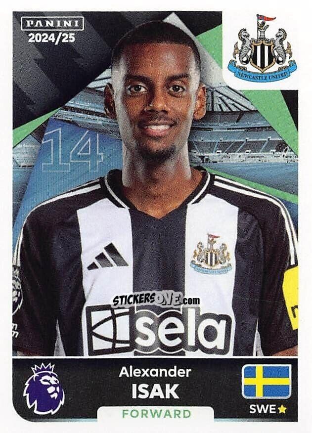 Sticker Alexander Isak - English Premier League 2024-2025
 n. 490 - Panini