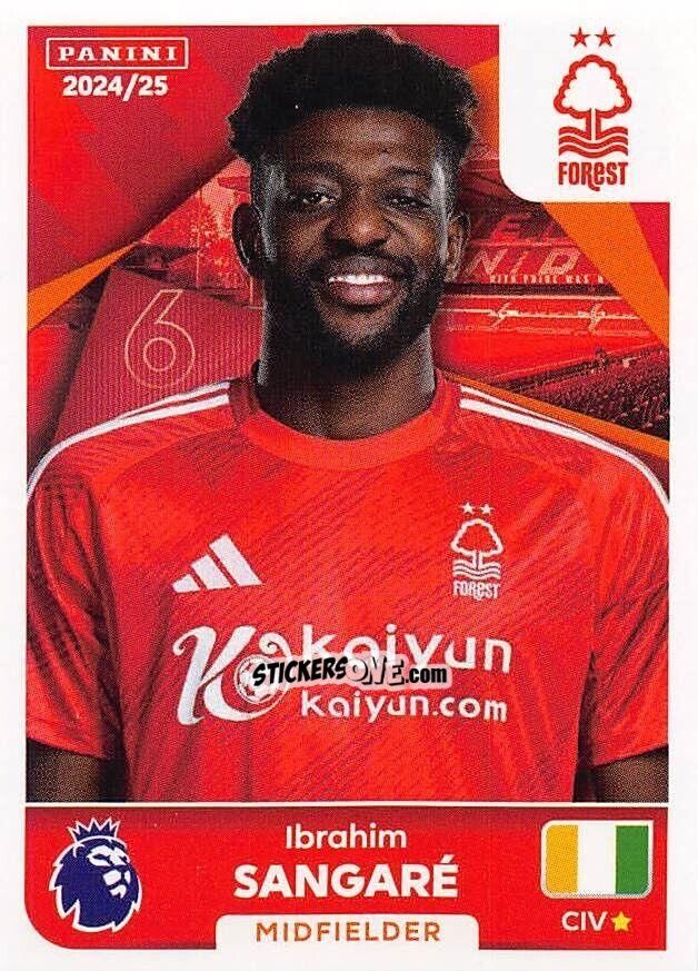 Figurina Ibrahim Sangaré - English Premier League 2024-2025
 n. 504 - Panini