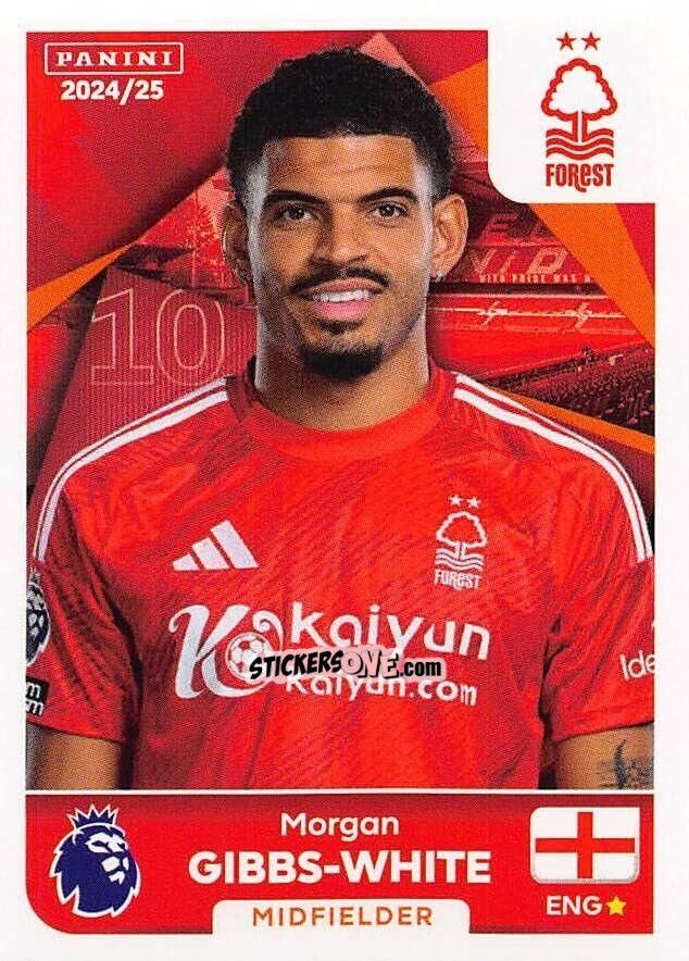 Sticker Morgan Gibbs-White - English Premier League 2024-2025
 n. 506 - Panini