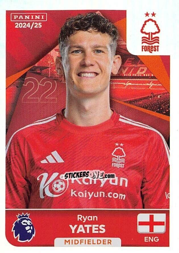 Cromo Ryan Yates (Captain) - English Premier League 2024-2025
 n. 509 - Panini