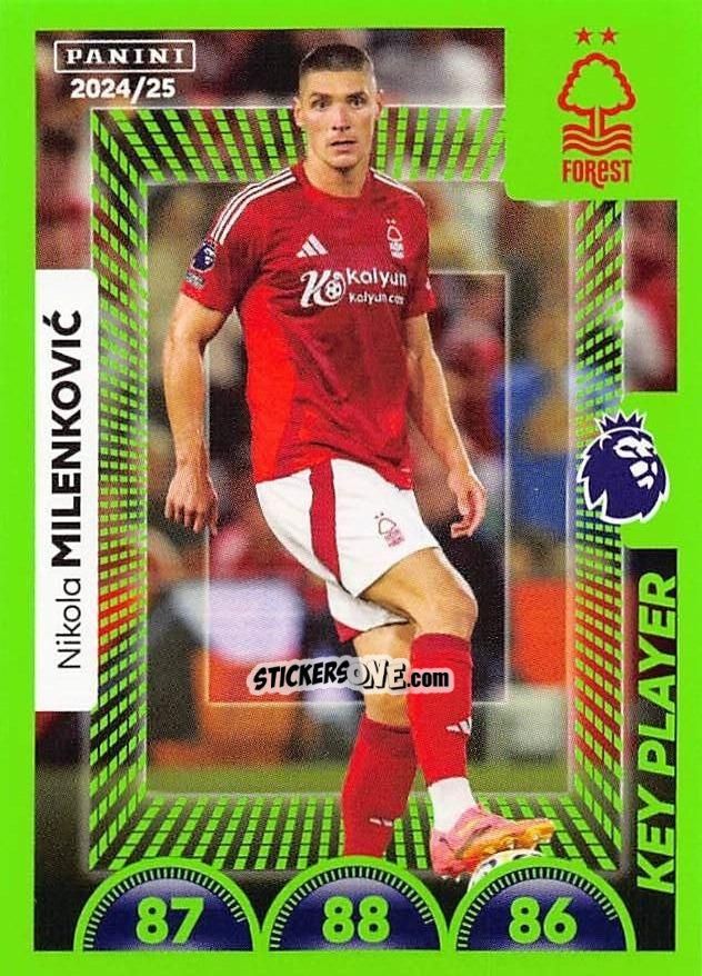 Figurina Nikola Milenković (Key Player) - English Premier League 2024-2025
 n. 517 - Panini