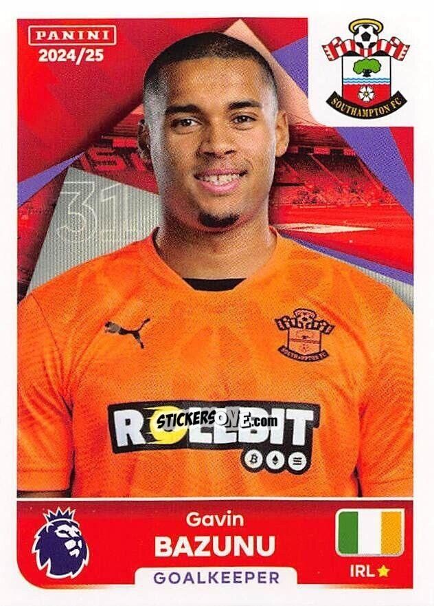 Cromo Gavin Bazunu - English Premier League 2024-2025
 n. 523 - Panini