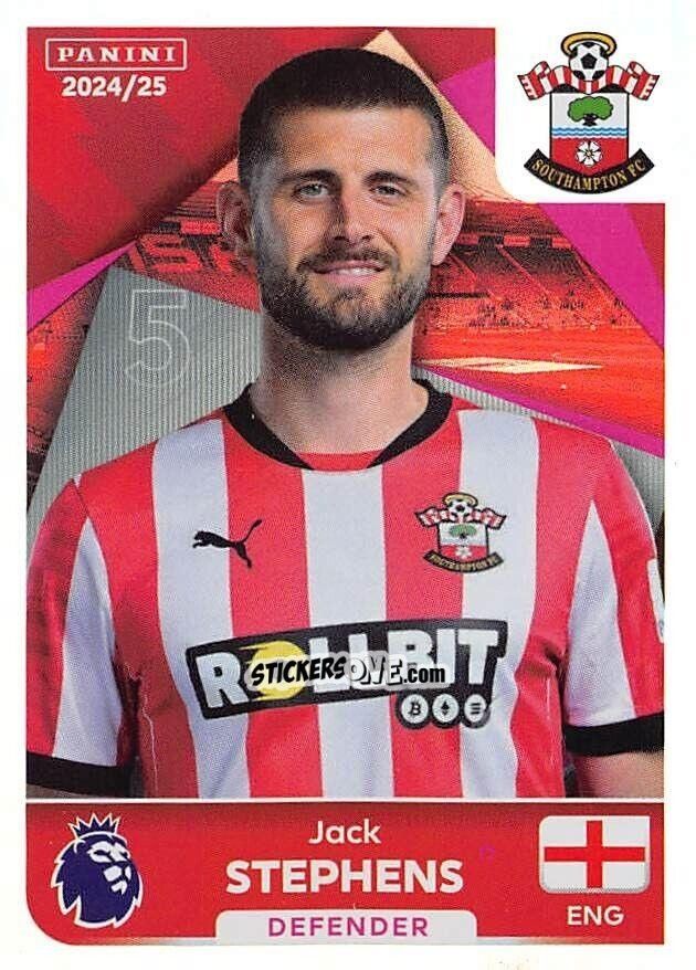 Cromo Jack Stephens (Captain) - English Premier League 2024-2025
 n. 528 - Panini